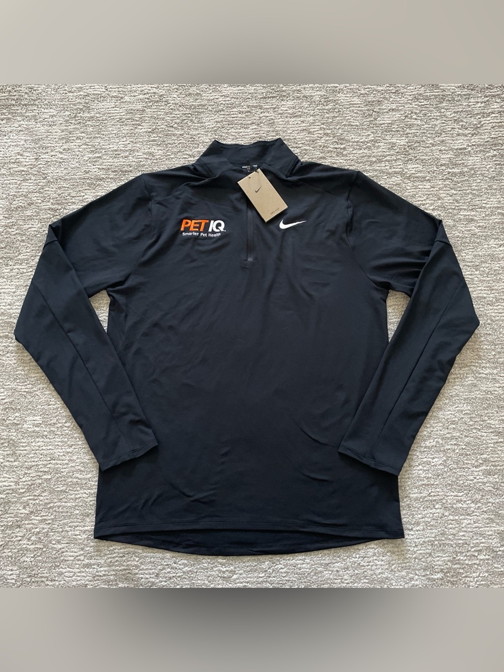 Nike Running Pullover Black  1/4 Zip Men’s Medium Dri-Fit Embroidered Workout